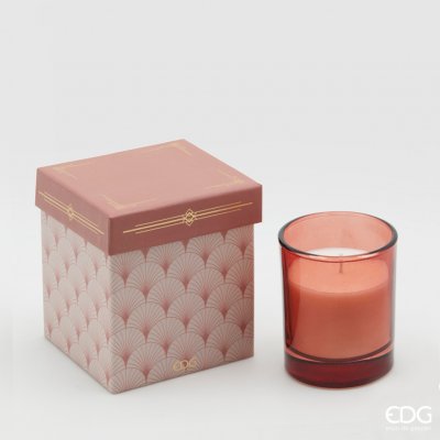 EDG Svíčka ve skle a dárkové krabičce se zvukovým efektem 9 x 8 cm