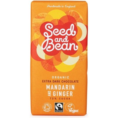 Seed and Bean - čokoláda hořká Mandarinka a Zázvor 85 g – Zboží Mobilmania