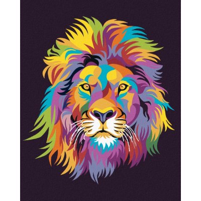 Zuty Malování podle čísel BAREVNÝ LEV PORTRÉT III – Zboží Mobilmania