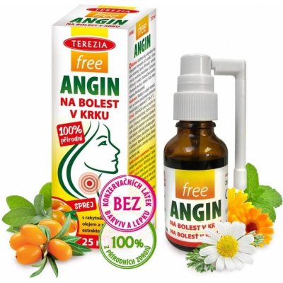 Terezia company FreeANGIN spray na bolest v krku 25 ml