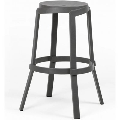 Nardi Šedá plastová zahradní barová židle Stack Maxi 76,5 cm – Hledejceny.cz