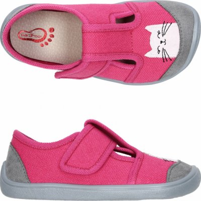 3F 3BE3 13 bar3foot super flexi růžové s kočičkou barefoot suchý zip – Zboží Mobilmania