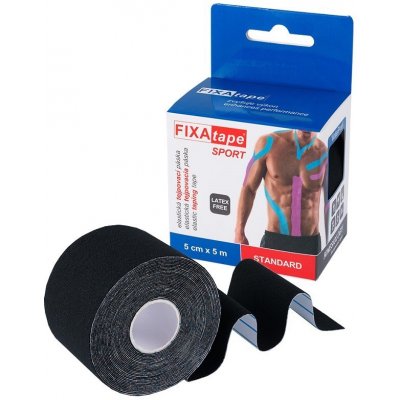 Fixatape Kinesio Standard tejpovací páska černá 5 cm x 5 m – Zboží Dáma