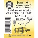 HARTMAN těsnění ploché kuželky vršku T 12 a T 14-1/2" silikon, sada č. 61 – Zboží Dáma