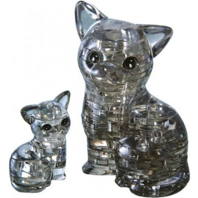 HCM KINZEL 3D Crystal puzzle Kočka s koťátkem 49 ks