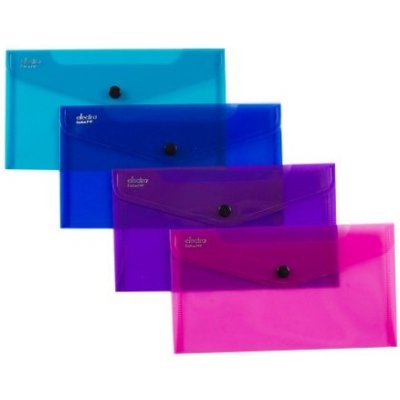 Obálka plastová Electra DL, s drukem, fialová – Sleviste.cz