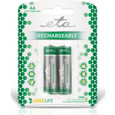 ETA AA 2600mAh 2ks R06CHARGE26002 – Zboží Živě