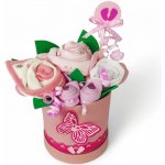 BabyDort textilní kytice k narození miminka růžová M – Zbozi.Blesk.cz