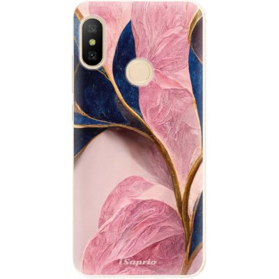 Pouzdro iSaprio - Pink Blue Leaves - Xiaomi Mi A2 Lite – Zboží Mobilmania