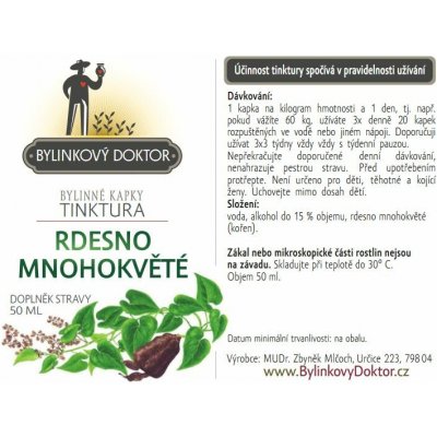 Bylinné kapky Rdesno mnohokvěté tinktura 50 ml – Hledejceny.cz