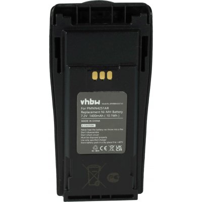 VHBW Baterie pro Motorola CP040 / DP1400, Ni-MH, 1400 mAh - neoriginální – Zboží Živě