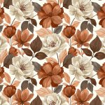 Takoy Nepromokavý polyester s potiskem TD / NS Flowers chocolate – Hledejceny.cz