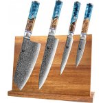 SaKuRo Kuchyňský set 4 nožů blue z damaškové oceli – Zboží Dáma