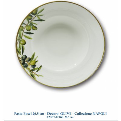 Saturnia S.r.l. Napoli pasta talíř 26,5 cm Olive – Zbozi.Blesk.cz