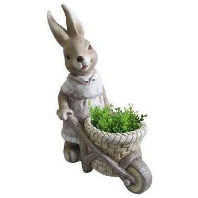 Dekorace velikonoční zajíček s kolečkem 34x19x49cm – Hledejceny.cz