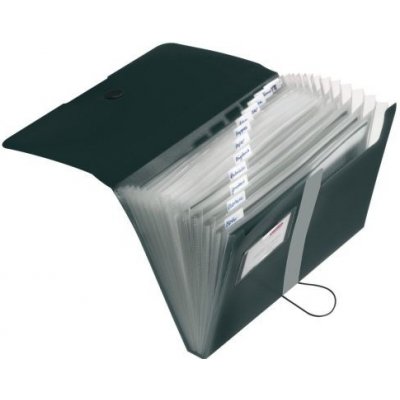 Herlitz Spisové desky easy orga A4 s 12dílným organizérem, černé – Sleviste.cz