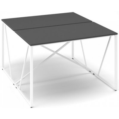 Lenza Psací stůl ProX 118 x 137 cm černý grafit/bílý