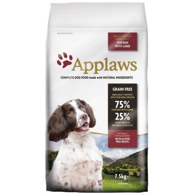 Applaws Dog Dry Adult Small & Medium Breed Chicken & Lamb 7,5 kg