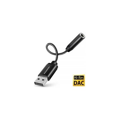 AXAGON ADA-HA, USB-A na 3.5mm jack Hi-Res DAC audio adaptér, 384kHz/32bit, stereo ADA-HA – Zboží Mobilmania