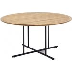 Gloster Jídelní stůl Whirl, kulatý 150x74 cm, rám lakovaná nerez meteor, deska teak – Hledejceny.cz