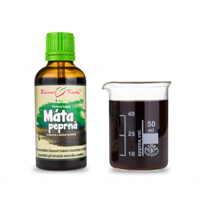 Bylinné kapky Máta Peprná Bio kapky tinktura 50 ml – Hledejceny.cz