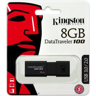 Kingston DataTraveler 100 G3 8GB DT100G3/8GB od 290 Kč - Heureka.cz