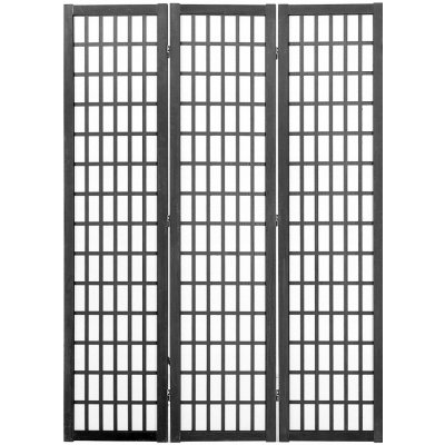 SucceBuy Paraván 3dílný 120,5 x 170 cm Japonský styl otočný a skládací dřevěný – Zboží Dáma