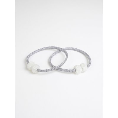 MKLuzkoviny.cz Magnetická spona na závěsy Julieta (2ks) - šedá – Hledejceny.cz