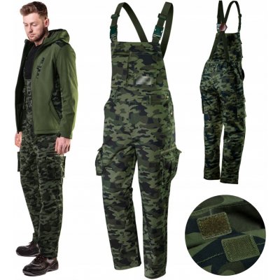 Neo Tools pracovní kalhoty s laclem pánské Camo – Sleviste.cz
