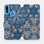 Pouzdro Mobiwear Flipové Motorola Moto E7 Power - V108P Modré mandala květy – Hledejceny.cz
