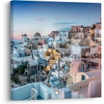 Obraz - Stmívání v Santorini, jednodílný 40x40 cm – Hledejceny.cz