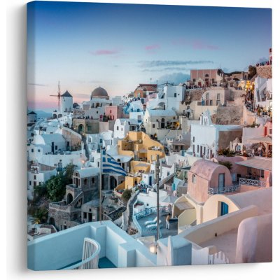 Obraz - Stmívání v Santorini, jednodílný 40x40 cm – Hledejceny.cz