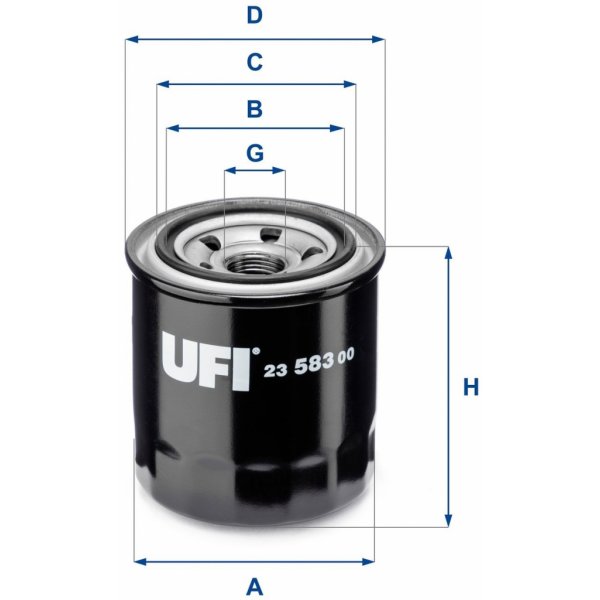 Olejový filtr pro automobily Olejový filtr UFI 23.583.00
