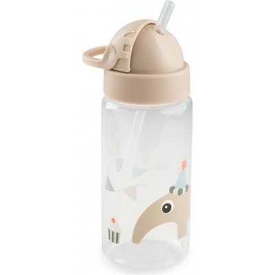 DONE BY DEER Dětská láhev s brčkem Celebration 350 ml písková – Zboží Dáma