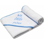 Baby Nellys termoosuška Little prince s kapucí 100 x 100 cm bílá modrá výšivka – Zboží Mobilmania