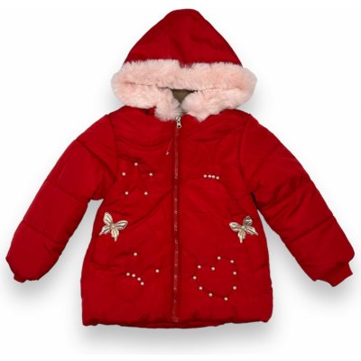 Qingniao zimní bunda červená