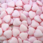 Srdíčka růžová pruhovaná matná – Zboží Dáma