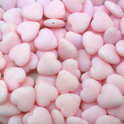 Srdíčka růžová pruhovaná matná – Zboží Dáma