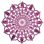 Amadea dřevěná dekorace mandala fialová 9 cm – Zboží Dáma