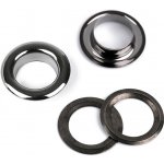 Průchodky s podložkou vnitřní Ø10 mm / vnější Ø16 mm Varianta: 2 nikl černý, Balení: 10 pár – Zboží Dáma