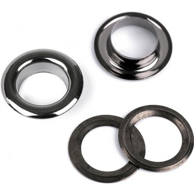 Průchodky s podložkou vnitřní Ø10 mm / vnější Ø16 mm Varianta: 2 nikl černý, Balení: 10 pár – Zboží Dáma
