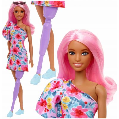 Barbie Modelka 189 Květinové šaty na jedno rameno – Zbozi.Blesk.cz