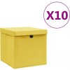 Úložný box Zahrada XL Úložné boxy s víky 10 ks 28 x 28 x 28 cm žluté