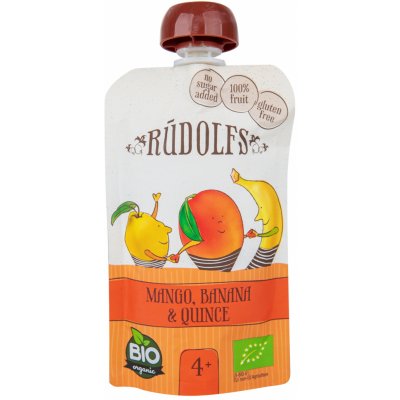 Rudolfs BIO kapsička mango banán a kdoule 110 g – Zboží Dáma