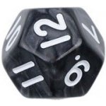TLAMA games Hrací kostka dvanáctistěnná perleťová Barva: černá – Zboží Živě