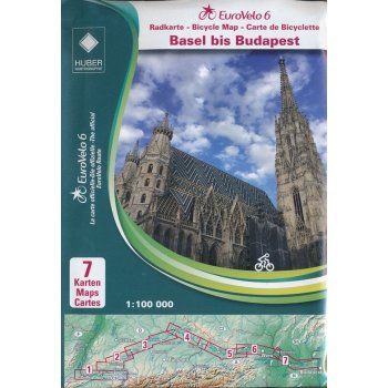Donauradweg-Eurovelo set 7 map 1:100t