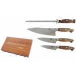 Sada nožů Dellinger Walnut s ocílkou, dřevěný BOX – Zboží Mobilmania