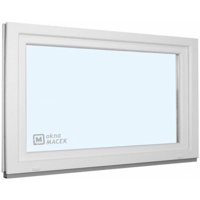 KNIPPING Plastové okno - 70 AD, 1200x900 mm, S, bílá Sklo: čiré – Zboží Mobilmania