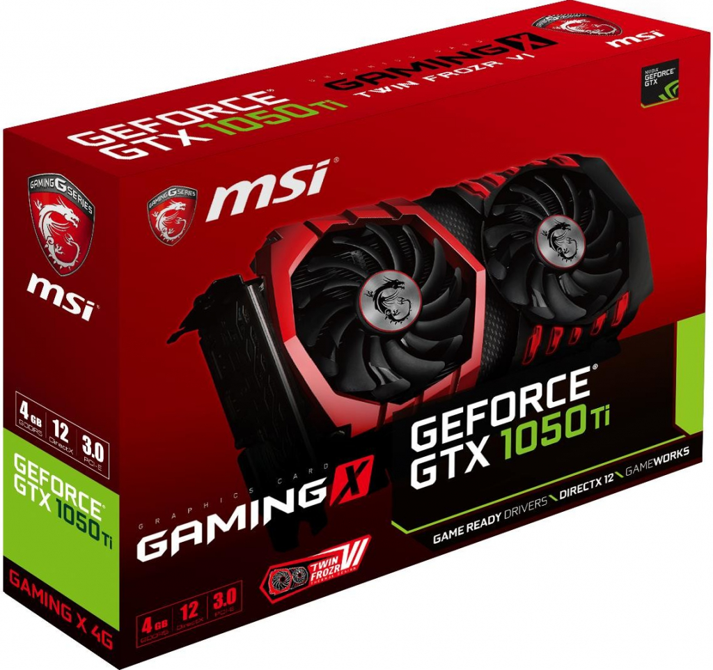 MSI GeForce GTX 1050 Ti GAMING X 4G od 5 228 Kč - Heureka.cz