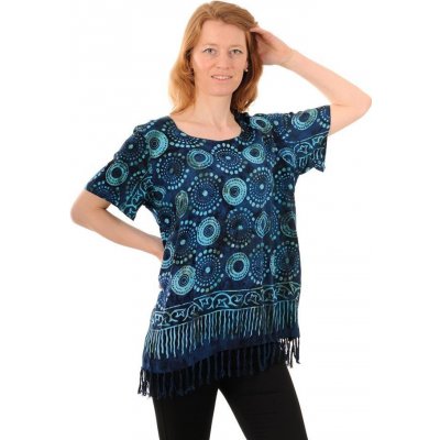 Dámská halenka batikovaná BOB Neobaju Louka modrá – Sleviste.cz